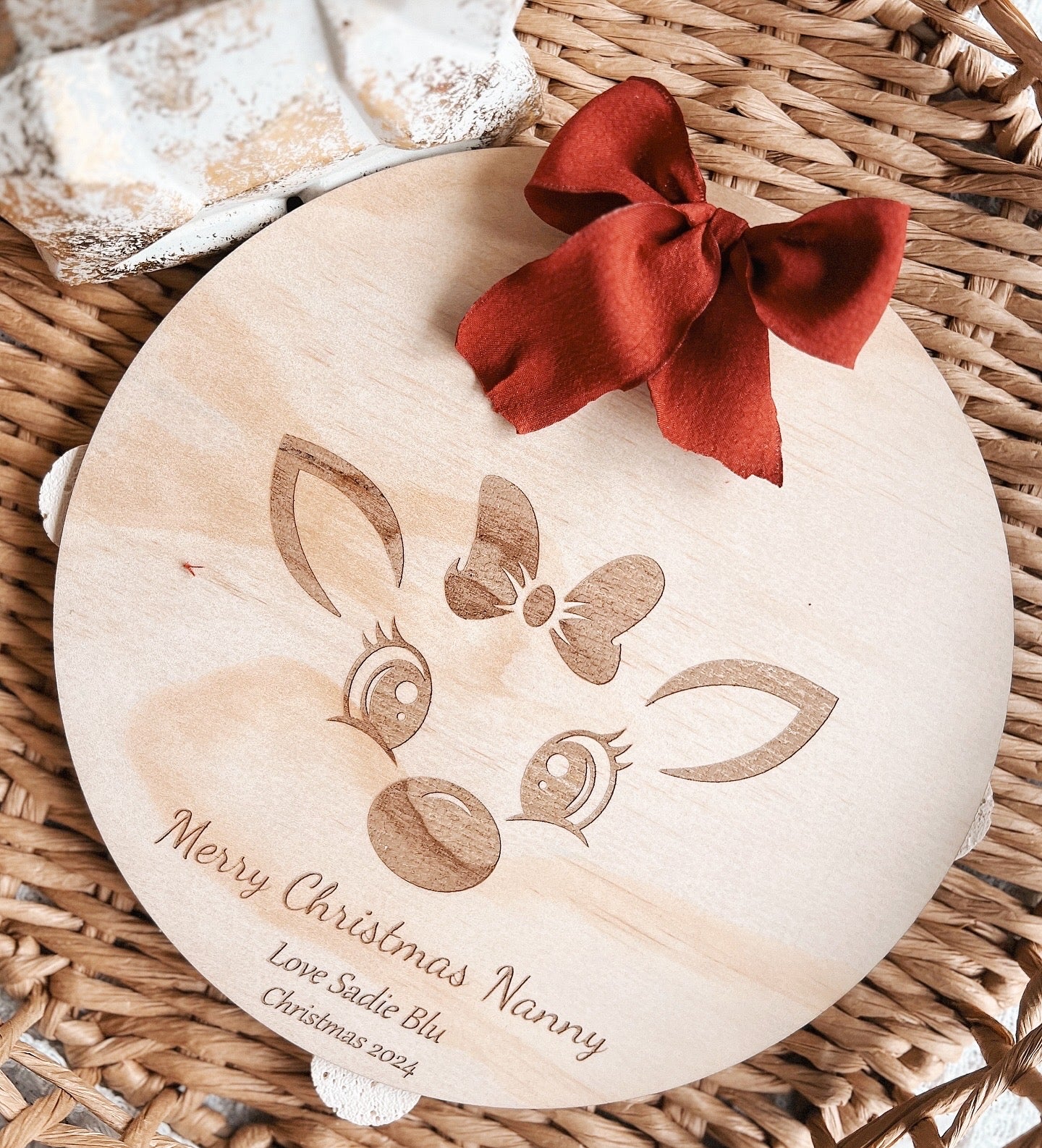 REINDEER ANTLER FOOTPRINT PLAQUE