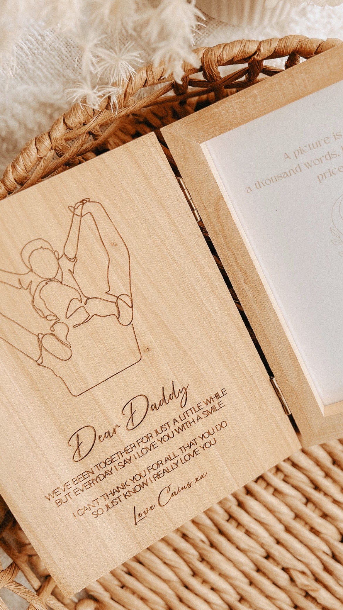 SOLID TIMBER BOOK PHOTO FRAME