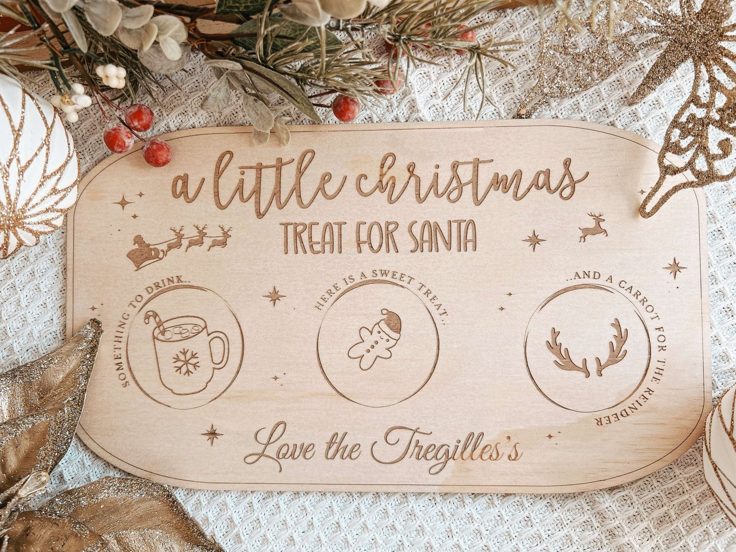 CHRISTMAS EVE SANTA SERVING BOARD