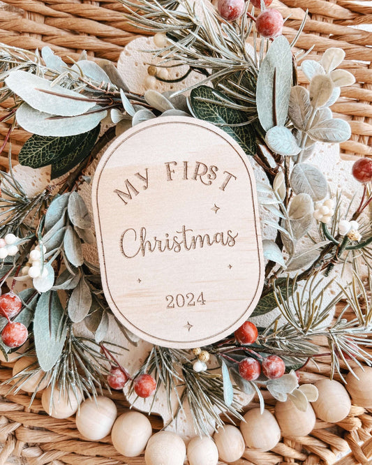 FIRST CHRISTMAS OVAL PLAQUE