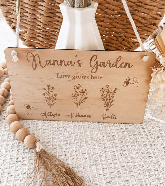 MOTHERS DAY NANNA’S GARDEN SIGN