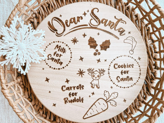 CHRISTMAS SANTA PLATE ROUND