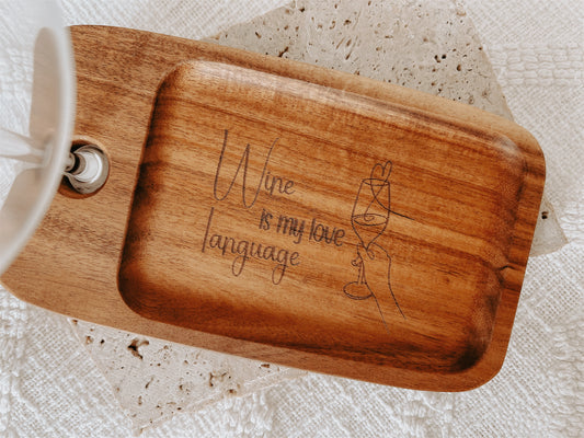 CHEESE AND WINE SERVING BOARD