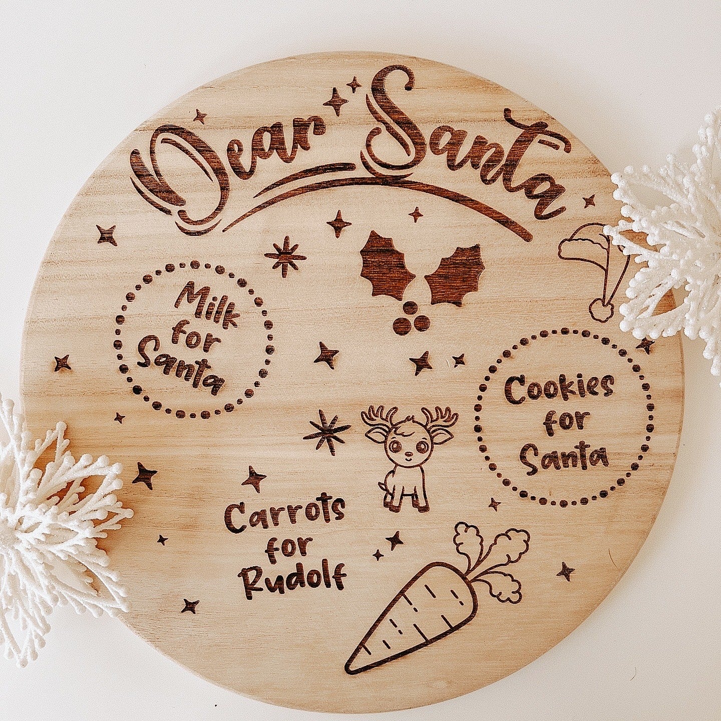 CHRISTMAS SANTA PLATE ROUND